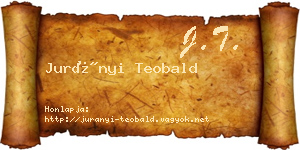 Jurányi Teobald névjegykártya